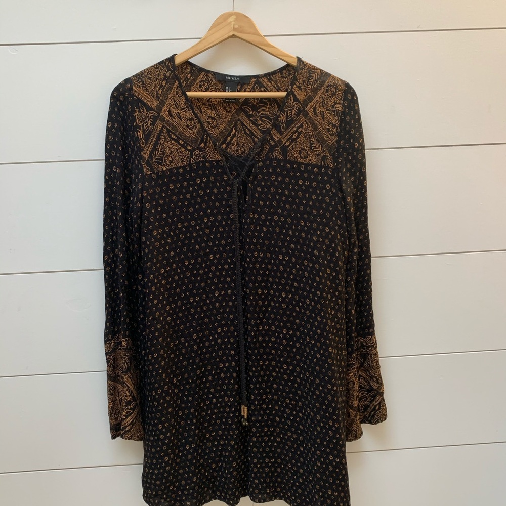Forever 21 - boho long sleeve dress